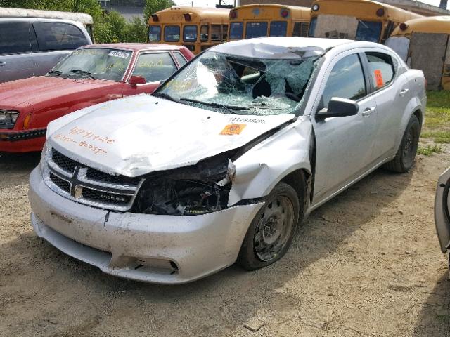 1B3BD4FB3BN541659 - 2011 DODGE AVENGER EX SILVER photo 2