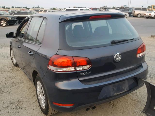 WVWDB7AJ2BW226570 - 2011 VOLKSWAGEN GOLF BLUE photo 3