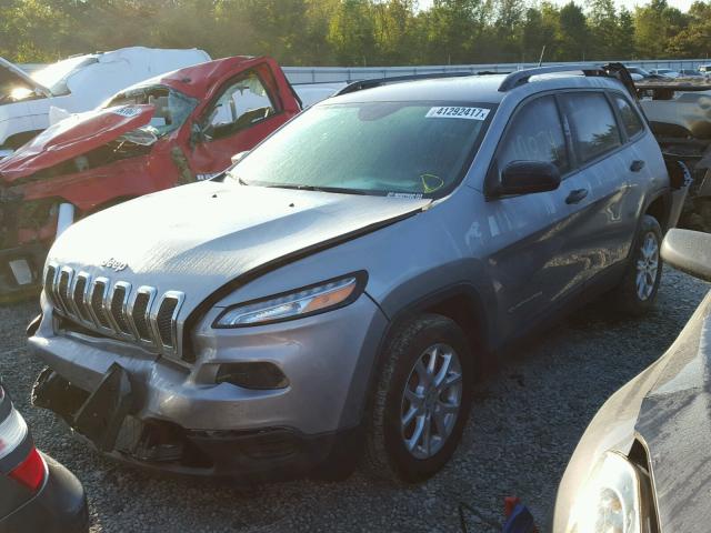 1C4PJLAB3GW159308 - 2016 JEEP CHEROKEE SILVER photo 2