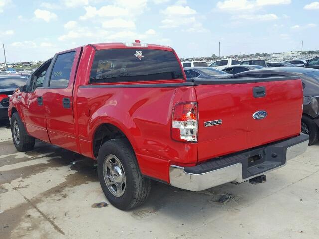 1FTRW12W48FB26738 - 2008 FORD F150 RED photo 3