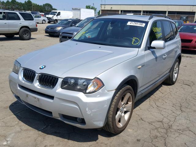 WBXPA93406WD29694 - 2006 BMW X3 3.0I SILVER photo 2