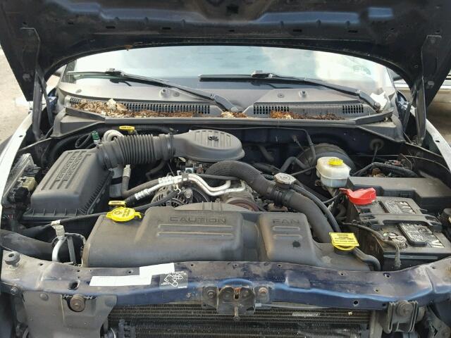 1B7GL22X31S303159 - 2001 DODGE DAKOTA BLUE photo 7