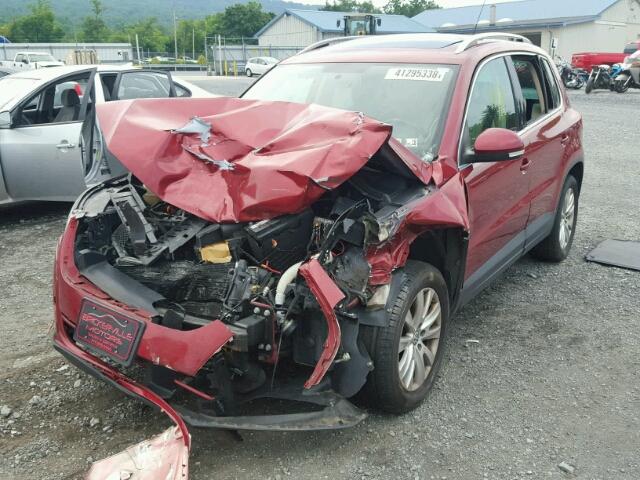 WVGBV75N99W515284 - 2009 VOLKSWAGEN TIGUAN SE RED photo 2