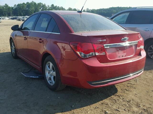 1G1PF5SC5C7195728 - 2012 CHEVROLET CRUZE LT RED photo 3