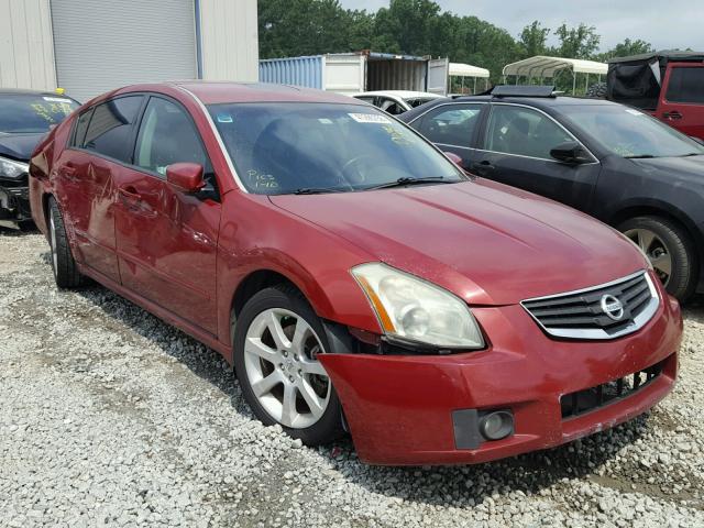 1N4BA41E58C831100 - 2008 NISSAN MAXIMA SE RED photo 1