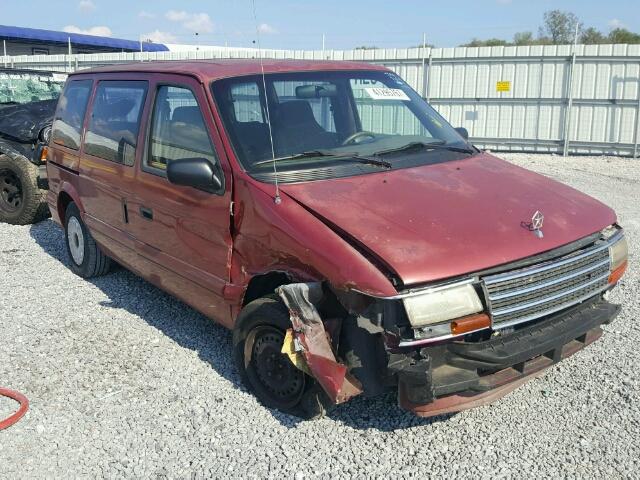 2P4GH2535SR378048 - 1995 PLYMOUTH VOYAGER RED photo 1