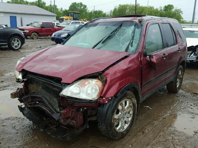 SHSRD78825U314930 - 2005 HONDA CR-V EX MAROON photo 2