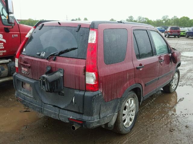 SHSRD78825U314930 - 2005 HONDA CR-V EX MAROON photo 4