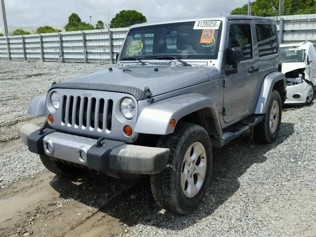 1C4AJWBG9DL655275 - 2013 JEEP WRANGLER S SILVER photo 2