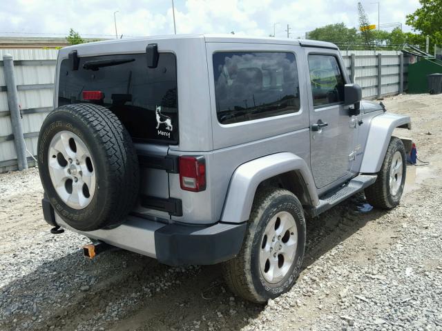 1C4AJWBG9DL655275 - 2013 JEEP WRANGLER S SILVER photo 4