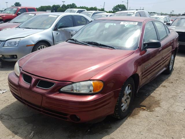 1G2NF52T61M680610 - 2001 PONTIAC GRAND AM S Tünd qırmızı foto 2