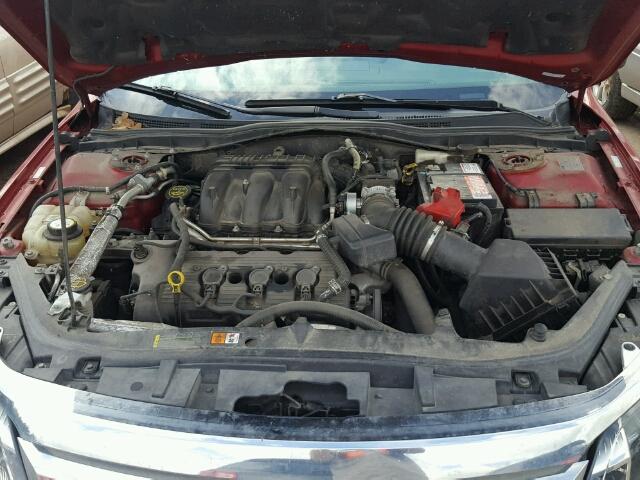 3FAHP0HG5AR108542 - 2010 FORD FUSION RED photo 7