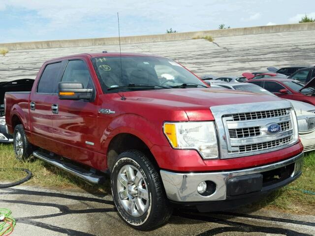 1FTFW1CT3DKE55858 - 2013 FORD F150 RED photo 1
