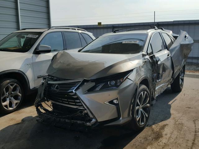 2T2BGMCA3HC012320 - 2017 LEXUS RX 450H SILVER photo 2