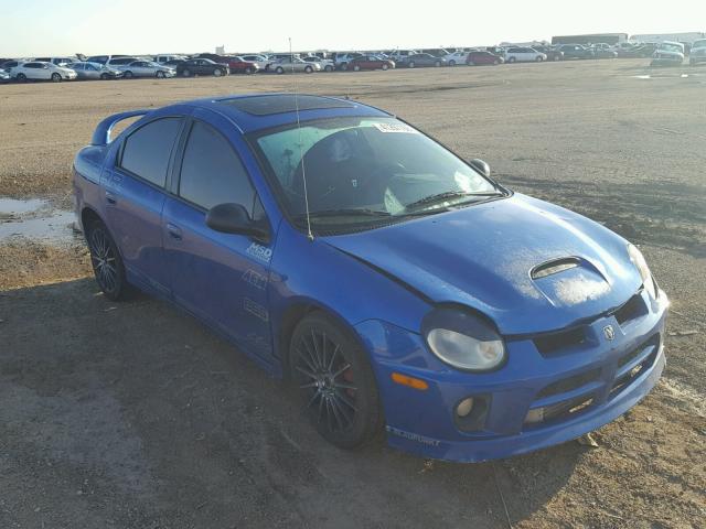 1B3ES66SX4D568946 - 2004 DODGE NEON SRT-4 BLUE photo 1