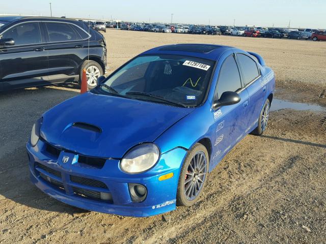 1B3ES66SX4D568946 - 2004 DODGE NEON SRT-4 BLUE photo 2