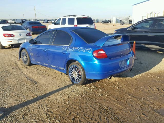 1B3ES66SX4D568946 - 2004 DODGE NEON SRT-4 BLUE photo 3