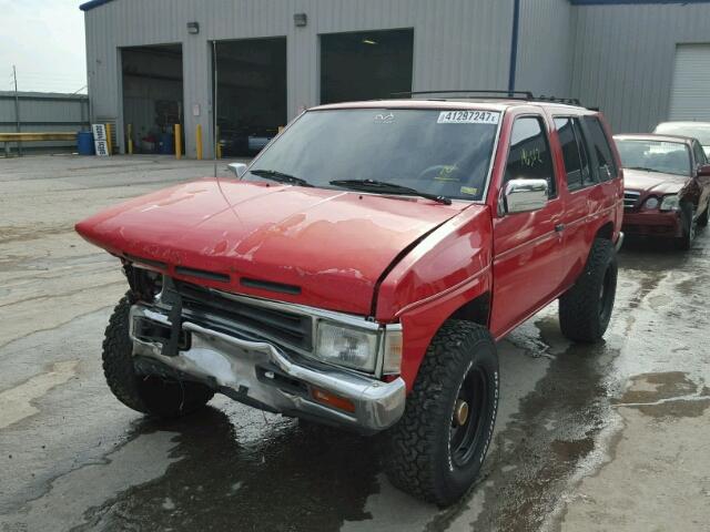 JN8HD17Y8PW101887 - 1993 NISSAN PATHFINDER RED photo 2