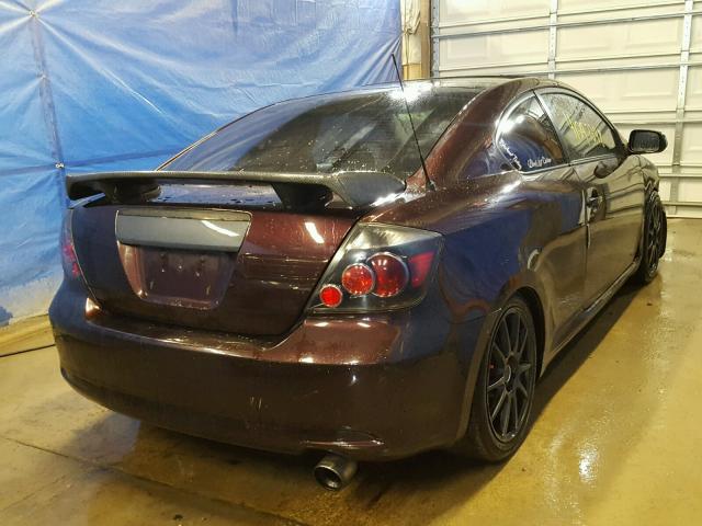 JTKDE167780268612 - 2008 TOYOTA SCION TC PURPLE photo 4