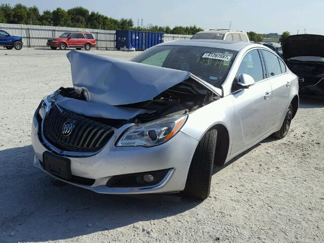 2G4GV5EK0F9159795 - 2015 BUICK REGAL GRAY photo 2