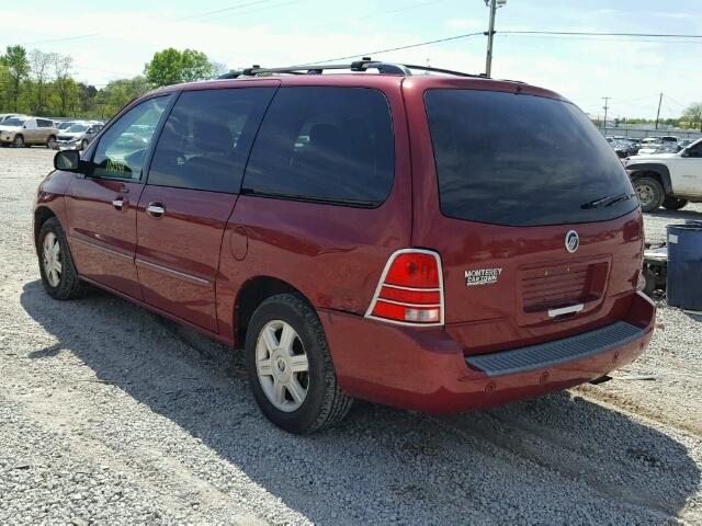 2MRDA22295BJ01436 - 2005 MERCURY MONTEREY L MAROON photo 3