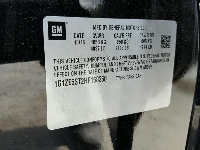 1G1ZE5ST2HF158256 - 2017 CHEVROLET MALIBU LT Qara foto 10