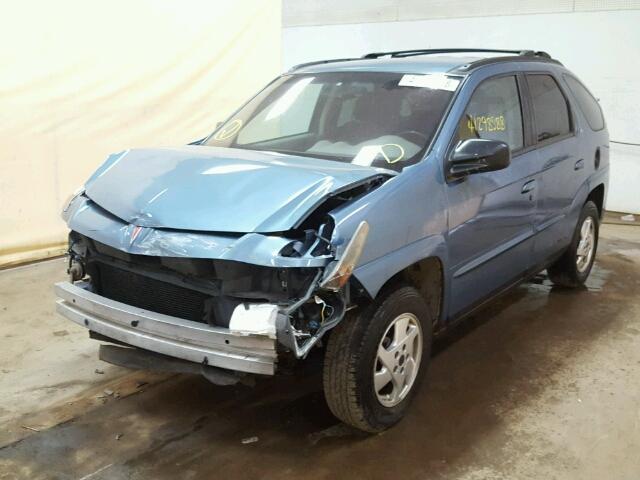 3G7DA03E22S556214 - 2002 PONTIAC AZTEK BLUE photo 2