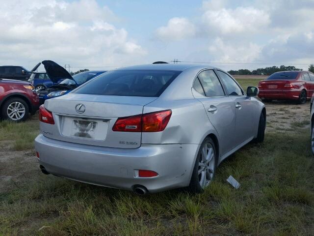 JTHBE262865010039 - 2006 LEXUS IS SILVER photo 4