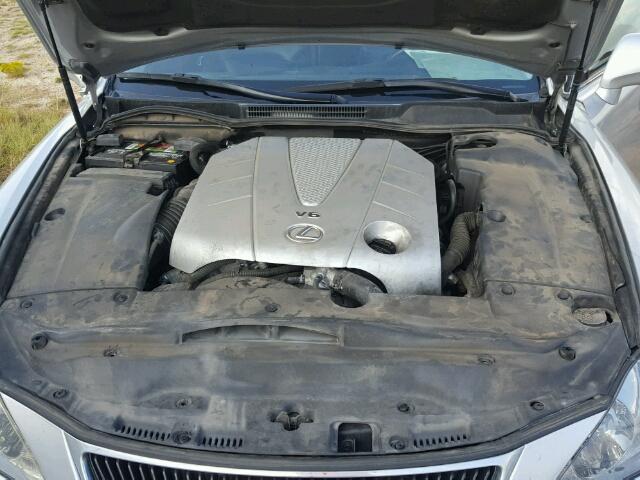 JTHBE262865010039 - 2006 LEXUS IS SILVER photo 7