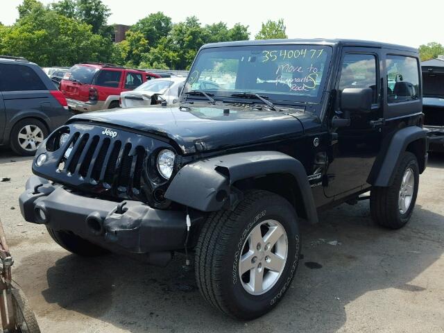 1C4AJWAG4EL226984 - 2014 JEEP WRANGLER BLACK photo 2