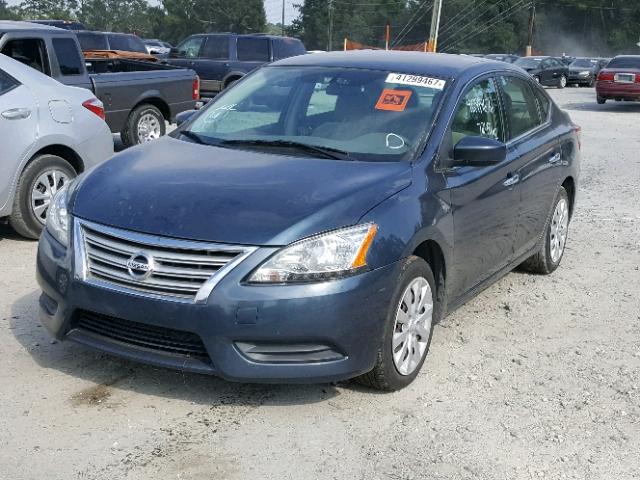 3N1AB7AP7DL613859 - 2013 NISSAN SENTRA S BLUE photo 2