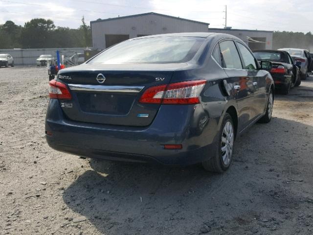 3N1AB7AP7DL613859 - 2013 NISSAN SENTRA S BLUE photo 4