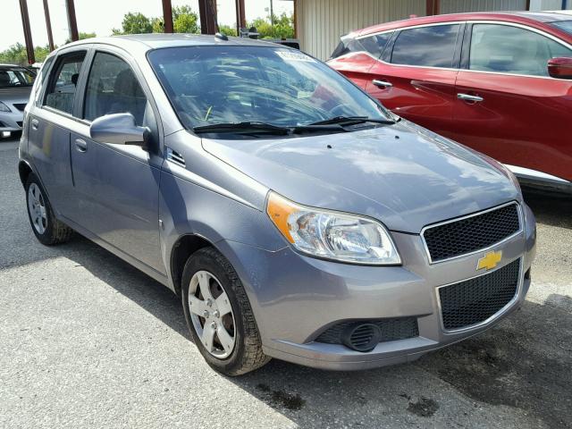 KL1TD66E19B649306 - 2009 CHEVROLET AVEO LS GRAY photo 1