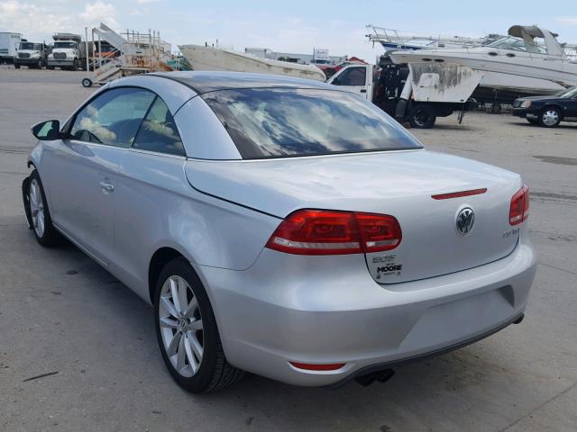 WVWBW7AH9CV000154 - 2012 VOLKSWAGEN EOS KOMFOR ვერცხლისფერი ფოტო 3