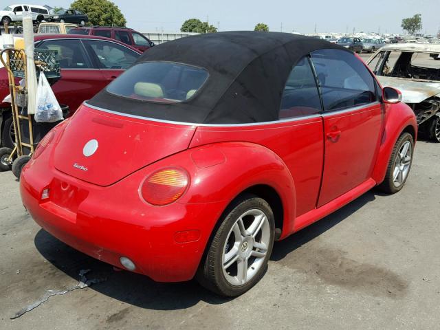 3VWCD31Y45M314615 - 2005 VOLKSWAGEN NEW BEETLE 红色 照片 4