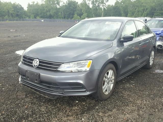 3VW2K7AJ4FM232476 - 2015 VOLKSWAGEN JETTA BASE GRAY photo 2