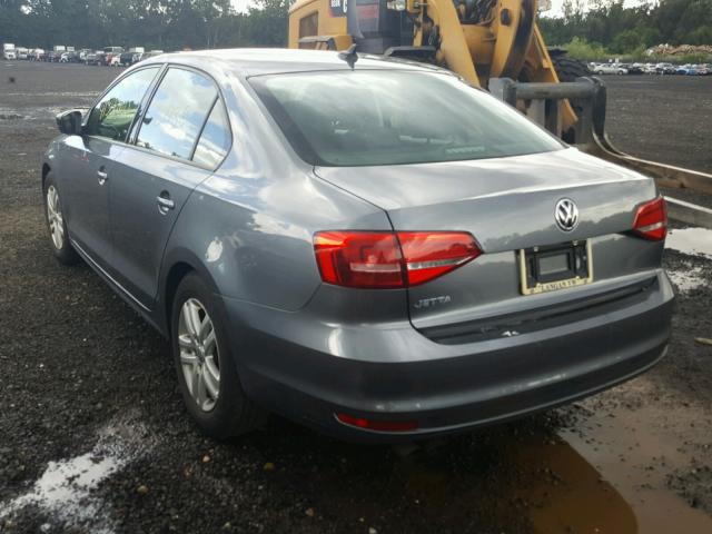 3VW2K7AJ4FM232476 - 2015 VOLKSWAGEN JETTA BASE Մոխրագույն լուսանկար 3