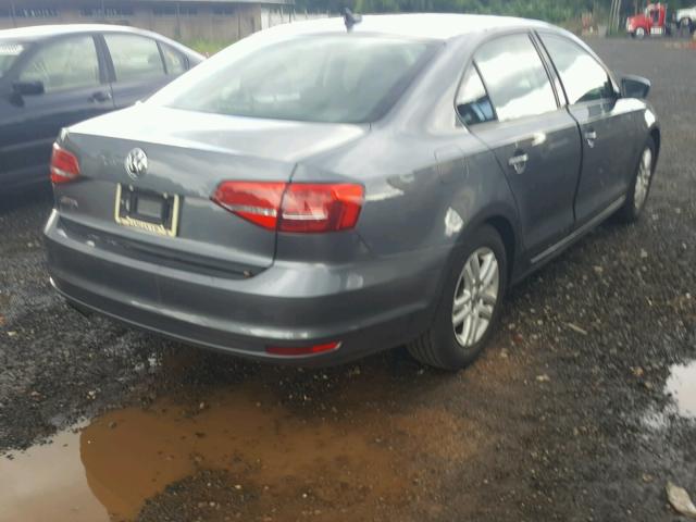 3VW2K7AJ4FM232476 - 2015 VOLKSWAGEN JETTA BASE Մոխրագույն լուսանկար 4