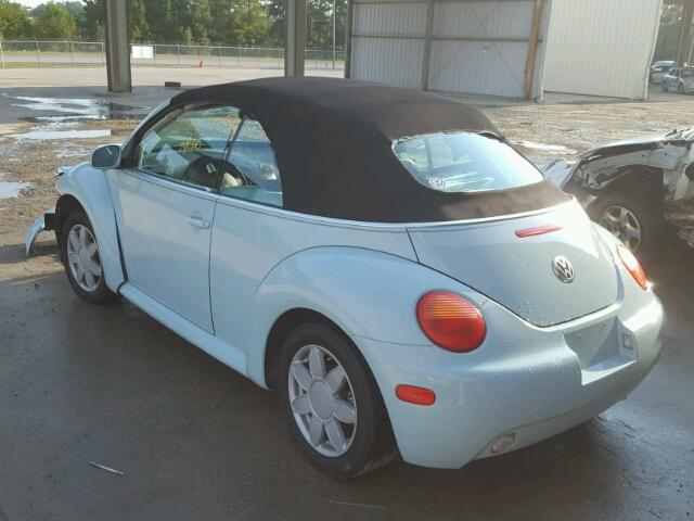 3VWCM21Y04M305841 - 2004 VOLKSWAGEN NEW BEETLE 蓝色 照片 3