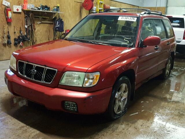 JF1SF65602H731271 - 2002 SUBARU FORESTER S RED photo 2