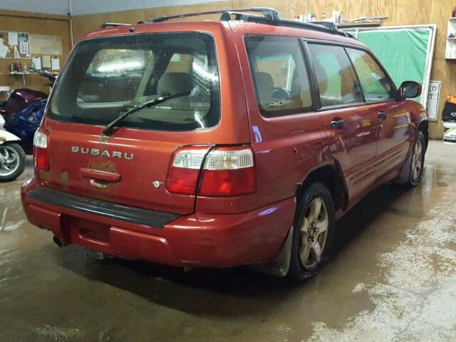 JF1SF65602H731271 - 2002 SUBARU FORESTER S RED photo 4