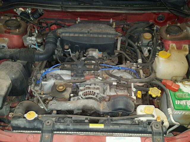 JF1SF65602H731271 - 2002 SUBARU FORESTER S RED photo 7