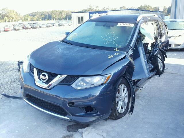 KNMAT2MT7GP646990 - 2016 NISSAN ROGUE S BLUE photo 2