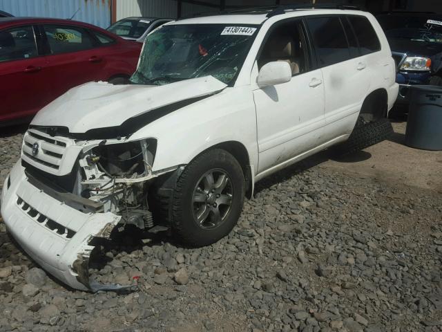 JTEEP21A660173661 - 2006 TOYOTA HIGHLANDER WHITE photo 2