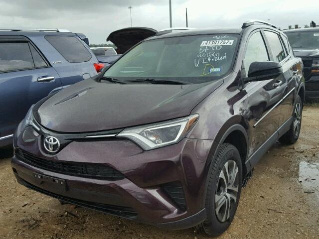 2T3ZFREV4GW300242 - 2016 TOYOTA RAV4 LE MAROON photo 2