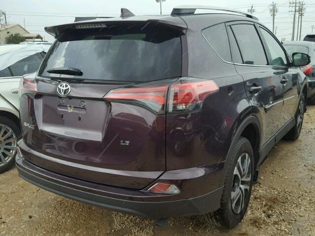 2T3ZFREV4GW300242 - 2016 TOYOTA RAV4 LE MAROON photo 4