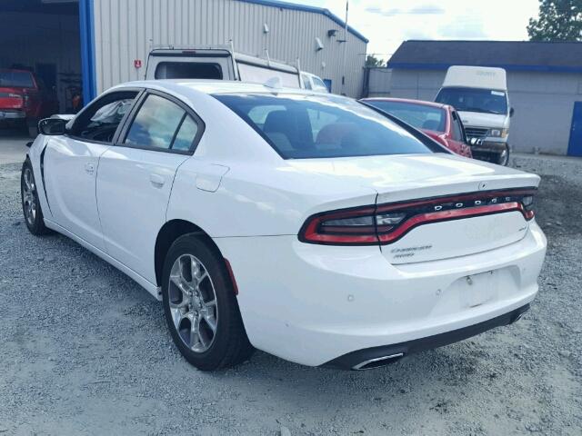 2C3CDXJG2FH791517 - 2015 DODGE CHARGER SX WHITE photo 3