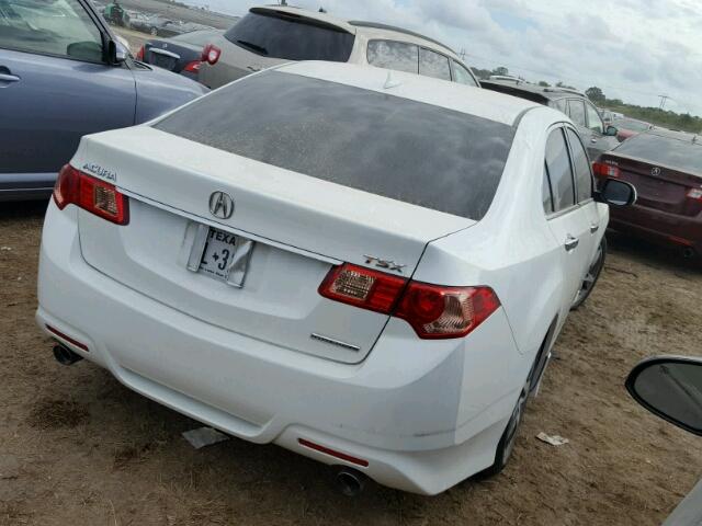 JH4CU2F85DC007975 - 2013 ACURA TSX WHITE photo 4