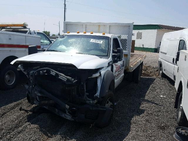 1FDUF4HT2EEB46556 - 2014 FORD F450 SUPER WHITE photo 2