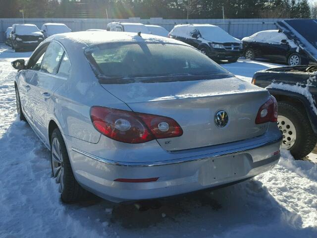 WVWMN9AN7AE547918 - 2010 VOLKSWAGEN CC SPORT SILVER photo 3